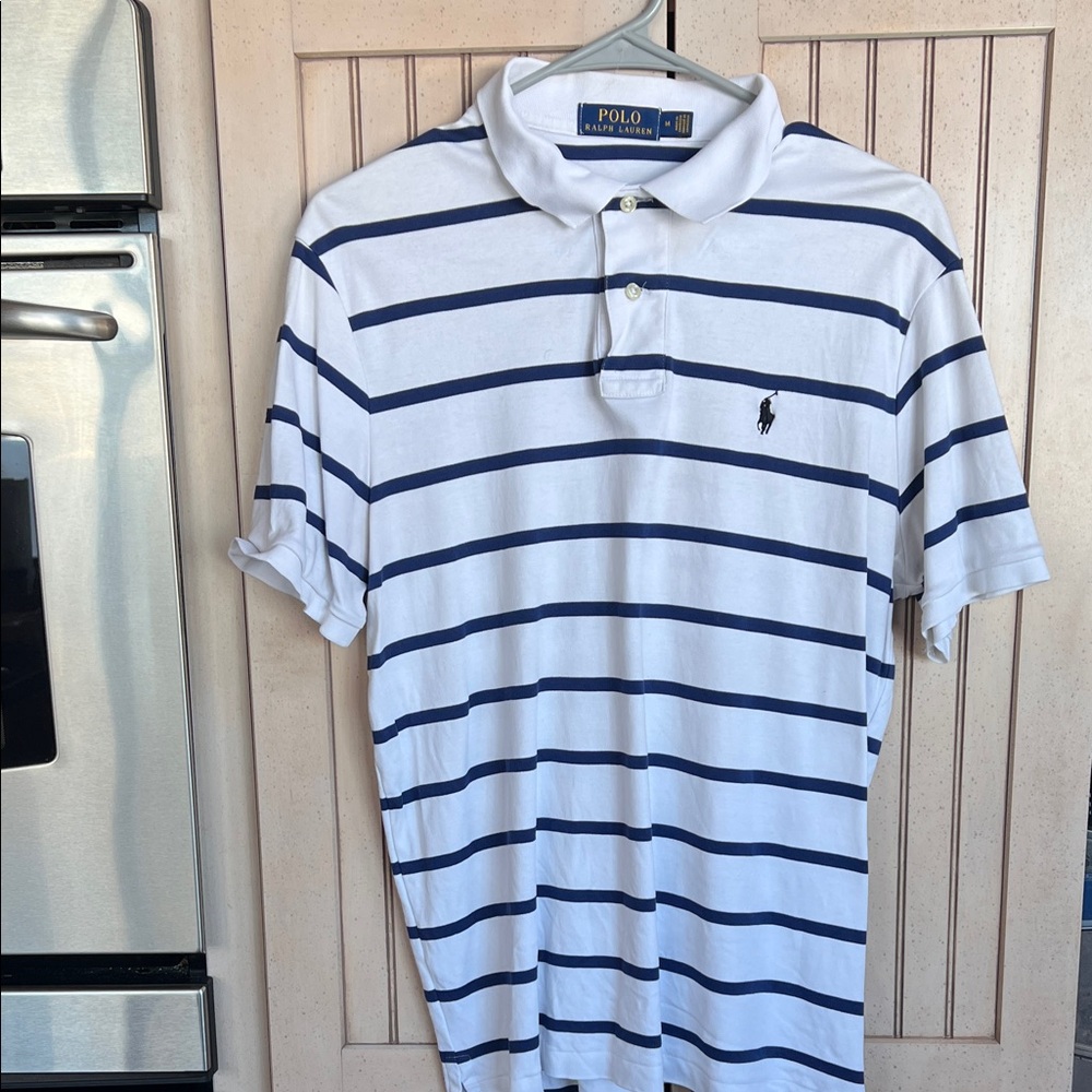 Polo by Ralph Lauren Navy and White Striped Polo Shirt